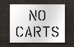 RAE STL-116-75600 GOLF COURSE STENCIL NO CARTS 15 IN