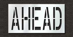 RAE STL-116-72428 PAVEMENT STENCIL AHEAD 24 IN