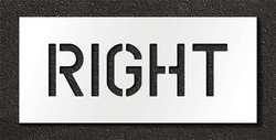 RAE STL-116-70621 PAVEMENT STENCIL RIGHT 6 IN