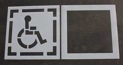 RAE STL-116-3030 PAVEMENT STENCIL 30 IN DOT HANDICAP 1/16