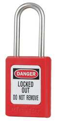 MASTER LOCK S31KAS3RED D5338 LOCKOUT PADLOCK KA RED 3/16 IN. PK