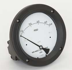 MIDWEST INSTRUMENT 142-AC-00-OO-5P D0758 PRESSURE GAUGE 0 TO 5 PSI
