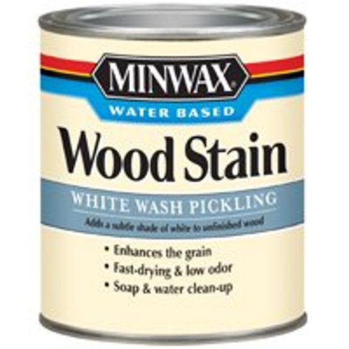MINWAX 61860 STAIN WD WB PCKLNG WHT WASH QT MINWAX 61860 STAIN WD WB PCKLNG WHT WASH QT