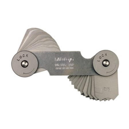 MITUTOYO 186-103 1/32"-17/64" 16 LEAVES RADIUS GAGE