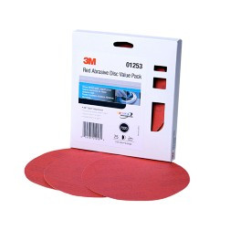 3M 01253 RED ABRASIVE DISC PK