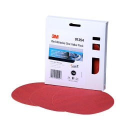 3M 01254 RED ABRASIVE DISC PK