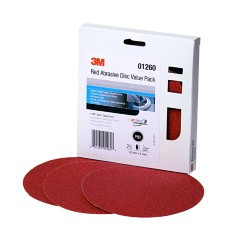 3M 01260 RED ABRASIVE DISC PK