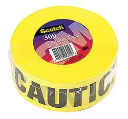 3M 301 BARRICADE MARKING TAPE 3IN W YELLOW PK16