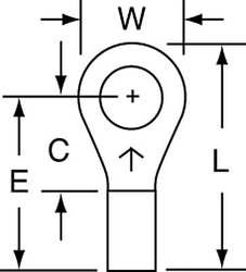 3M M14-10RK RING TERMINAL #10 16 TO 14 AWG PK1000