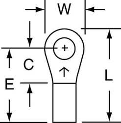 3M M14-6R/SK RING TERMINAL,BARE,16 AWG,14 AWG