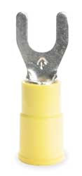 3M MVU10-6FX FORK TERMINAL STD #6 STUD YELLOW PK50