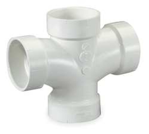 MUELLER 1WJR9 DOUBLE SANITARY TEE 2 IN HUB PVC MUELLER 1WJR9 DOUBLE SANITARY TEE 2 IN HUB PVC
