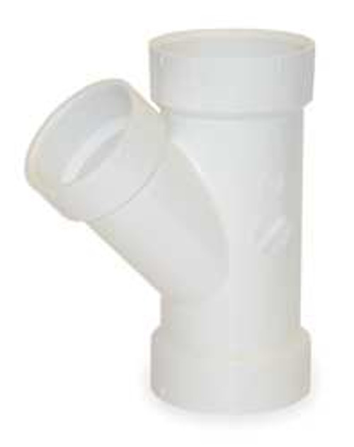 MUELLER 1WJV4 REDUCING WYE 4 X 4 X 2 IN HUB PVC MUELLER 1WJV4 REDUCING WYE 4 X 4 X 2 IN HUB PVC