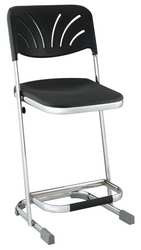 NATIONAL  PUBLIC SEATING CORP. 6622B NPS® 22" ELEPHANT Z-STOOL WITH BACKREST