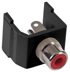 HUBBELL SFRCRBK SNAP FIT CONNECTOR RED/BLACK RCA/SOLDER