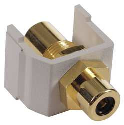 HUBBELL SFRCBKFF SNAP FIT CONNECTOR BLACK/WHITE RCA/RCA