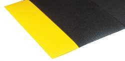 NOTRAX 413S0312BY ANTIFATIGUE RUNNER,BLACK,YLLWBRDR,3X12FT
