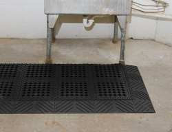 NOTRAX 620S3060BL DRAINAGE MAT,BLACK,2 FT. 6"X5 FT.