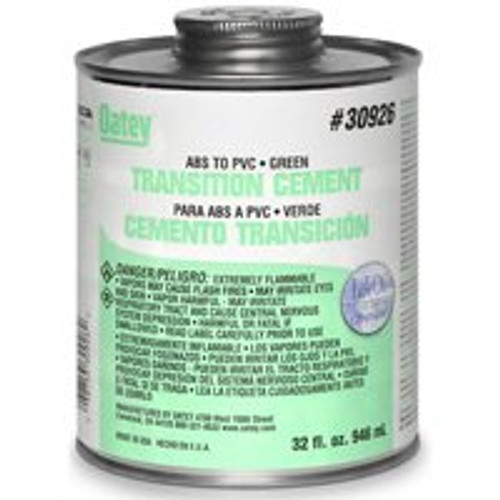 OATEY 30926 CEMENT ABS-PVC TRANSITION 32OZ