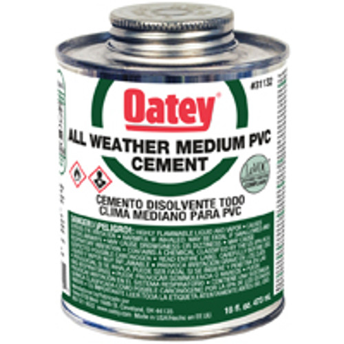 OATEY 31132 PVC CEMENT ALL WEATHER LVOC 16