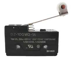 OMRON DZ-10GW2-1A SNAP SWITCH,10A,DPDT,HINGE ROLLER LEVER