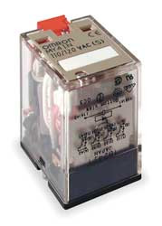 OMRON MY4IN-AC110/120(S) H8056 PUSH TO TEST RELAY 14PIN 4PDT 5A 1
