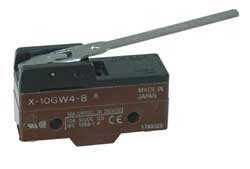 OMRON X-10GW4-B SNAP SWCH,10A,SPDT,HINGE LEVER,LOW FORCE
