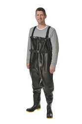 ONGUARD 868671033 E8462 CHEST WADERS STEEL TOE MENS 10 BLA