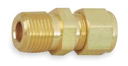 PARKER 4-6 FBZ-B 1/4" TUBE OD X 3/8 MPT BRASS COMPRESSION