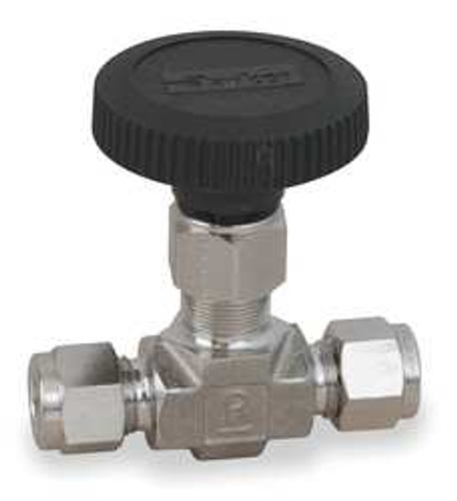 PARKER 4A-V4LK-SS NEEDLE VALVE STRAIGHT 316 SS 1/4 IN.