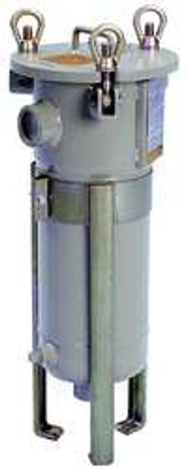 PARKER FE6-1-2 FILTER HOUSING,33" H,12 1/4" DIA,GRAY