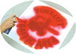 ELECTROMARK S480 FLOOR STENCIL WATCH YOUR STEP POLY