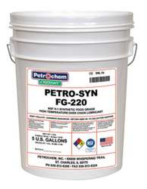 PETROCHEM FOODSAFE PETRO-SYN FG-220-3NLJ9 FOOD GRADE OVEN CHAIN LUBRICANT ISO 220