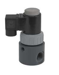 PLAST-O-MATIC EAST2V6W11-PV SOLENOID VALVE 2-WAY 1/4 IN NC PVC