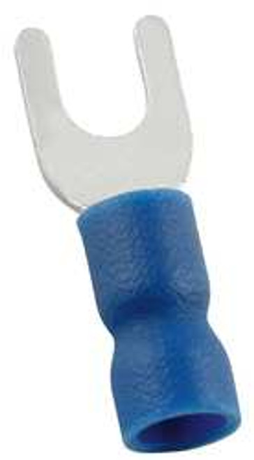 POWER FIRST 5WHF7 FORK TERMINAL BLUE 16 TO 14 AWG PK100