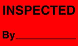 TAPECASE 16U802 SHIPPING LABELS BLACK/RED PAPER PK500