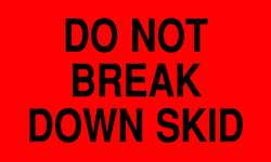 TAPECASE 16U962 SHIPPING LABELS 5 IN W BLACK/RED PK500