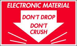 TAPECASE 16U975 SHIPPING LABELS RED/WHITE 5 IN W PK50