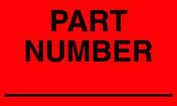 TAPECASE 16V023 SHIPPING LABELS 3 IN H BLACK/RED PK50