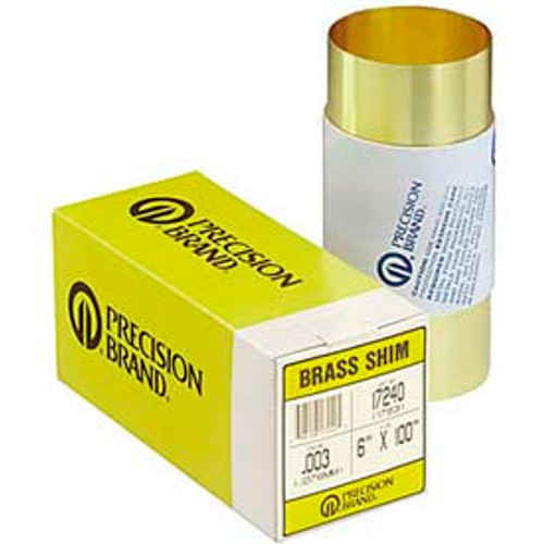 PRECISION BRAND 17755 17SJ5 .005X6"X180" ROLLBRASS SHIM