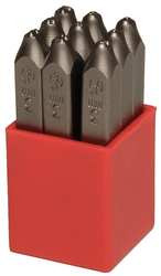 GRAINGER GLOBAL SOURCING 2CDY8 NUMBER SET 1/4 IN H STEEL