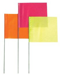 PRESCO PRODUCTS CO 4536PG 4"X5" 36" WIRE PINK GLOSTAKE FLAG