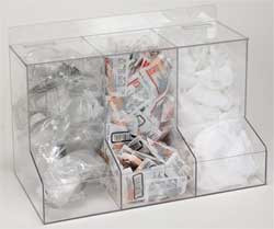 GRAINGER GLOBAL SOURCING 4DKU1 MULTI USE DISPENSER PETG CLEAR