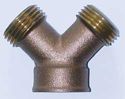 GRAINGER GLOBAL SOURCING 4NDT2 HOSE WYE,BRASS,3/4"X3/4",MXF,GHTXGHT