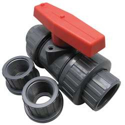 GRAINGER GLOBAL SOURCING 4PGD2 CPVC BALL VALVE UNION SOCKET/FNPT 4 IN