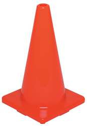 GRAINGER GLOBAL SOURCING 6FGZ7 TRAFFIC CONE 18IN FLUORESCENT RED/ORANGE