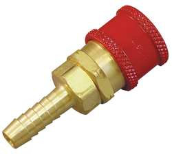 HANSEN RD708 COUPLER BODY HOSE BARB 1/4 BRASS