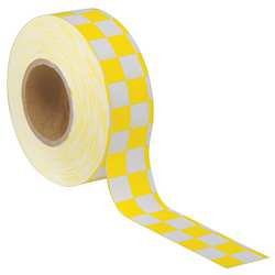 PRESCO PRODUCTS CO CKWY-188 FLAGGING TAPE WH/YLLW 300 FT X 1-3/16 IN