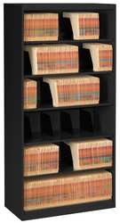 TENNSCO CORP FS360BK OPEN FIXED FILE BLACK 6 SHELVES