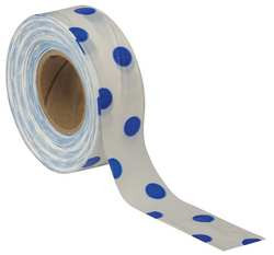 PRESCO PRODUCTS CO PDWB-188 FLAGGING TAPE,WHITE/BLU,300FT X 1-3/16IN